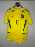 Brazil "R.Carlos 6" Home jersey 2002- Retro