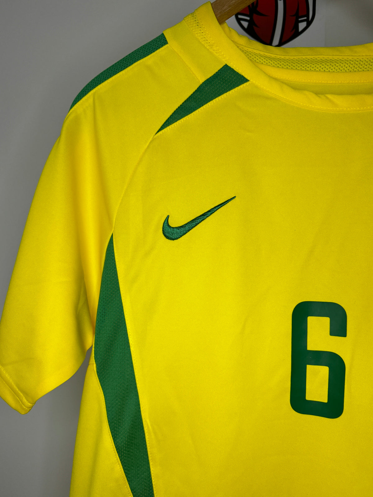 Brazil "R.Carlos 6" Home jersey 2002- Retro