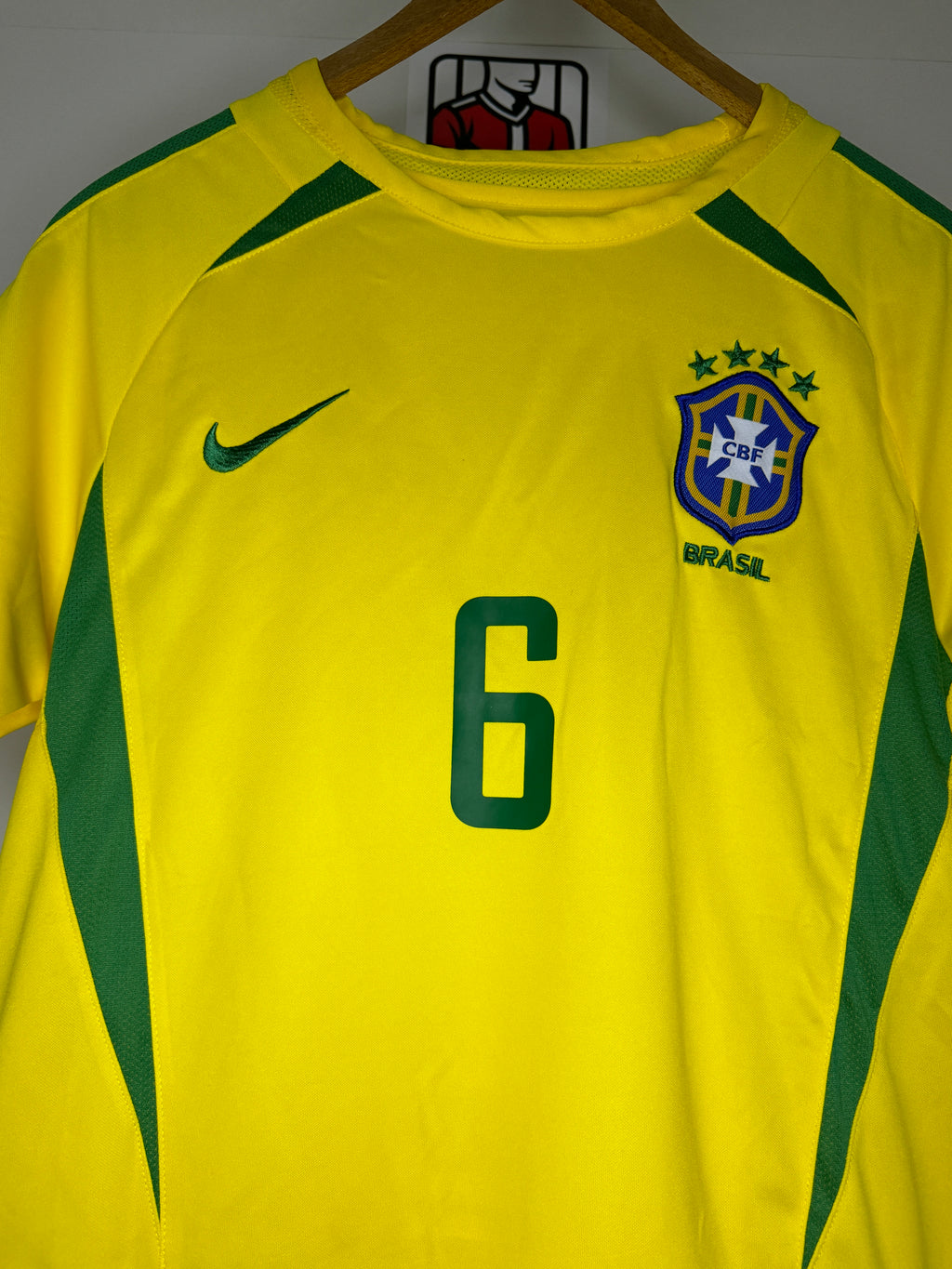Brazil "R.Carlos 6" Home jersey 2002- Retro